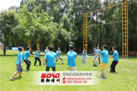 广州拓展培训：高空竹杠